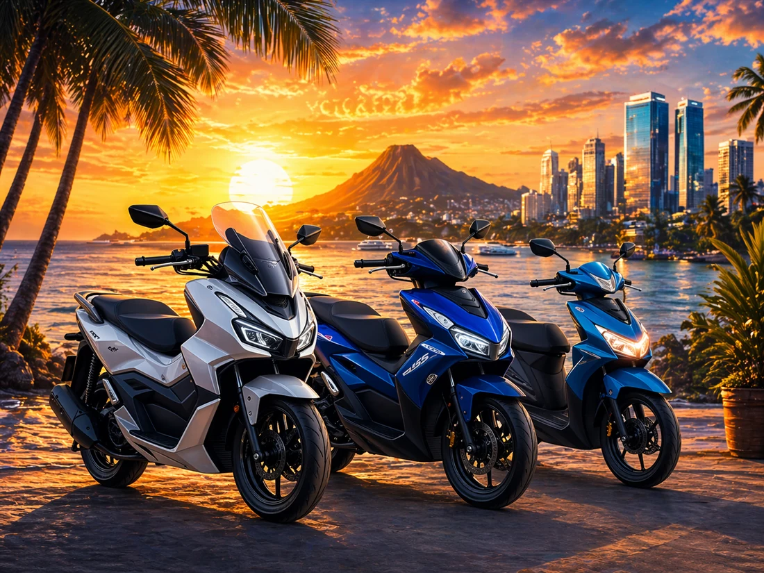 Motorcycles available for rent in Cebu